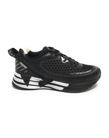 Sneaker unisex EA7 Emporio Armani ecopelle/ mesh black/ white US23EA18 X8X093