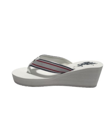 Infradito US Polo zeppa Chany 003 in gomma TC 60 PL 25 white DS23UP02