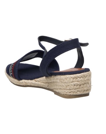 Scarpe Tommy Hilfiger sandalo fondo corda blu ZS23TH03 T3A7-32777