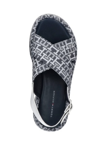 Scarpe Tommy Hilfiger sandalo blu denim/ white ZS23TH02 T3A2-32757