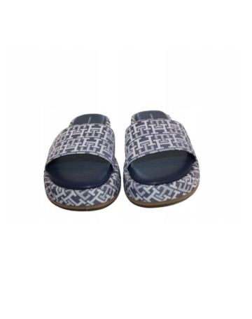 Scarpe Tommy Hilfiger slipper blu denim/ white ZS23TH01 T3A2-32756