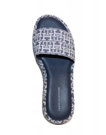 Scarpe Tommy Hilfiger slipper blu denim/ white ZS23TH01 T3A2-32756