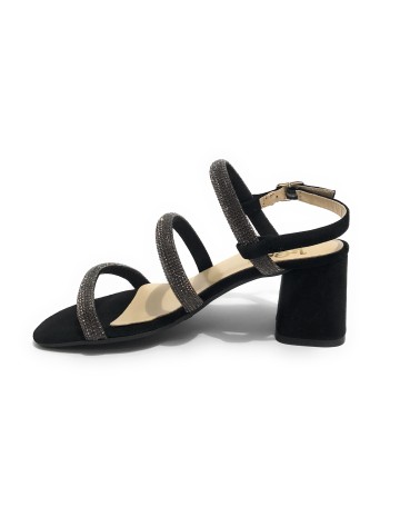Sandalo Kess TC 65 pelle scamosciata nero DS23KE07 23159