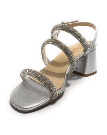 Sandalo Kess TC 65 pelle scamosciata silver DS23KE03 23159