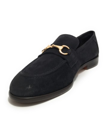 Mocassino uomo  in pelle scamosciata blu navy US23EL07 2005