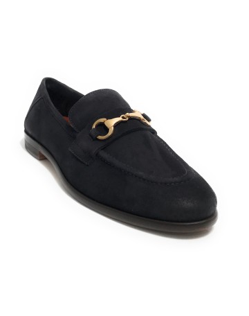 Mocassino uomo  in pelle scamosciata blu navy US23EL07 2005