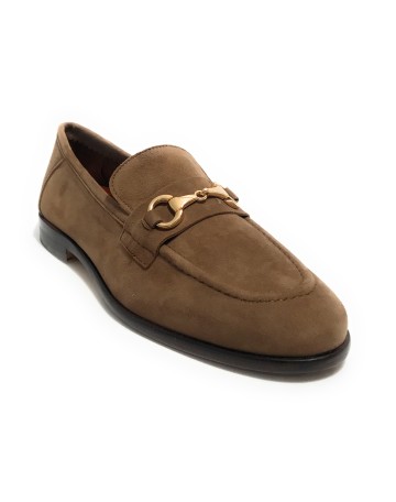 Mocassino uomo  in pelle scamosciata new taupe US23EL06 2005