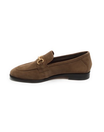 Mocassino uomo  in pelle scamosciata new taupe US23EL06 2005