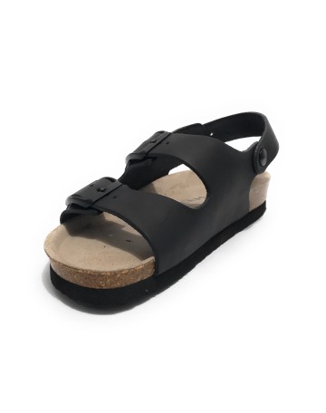 Scarpe uomo Genuins sandalo Congo pelle black US23GN04 G104357