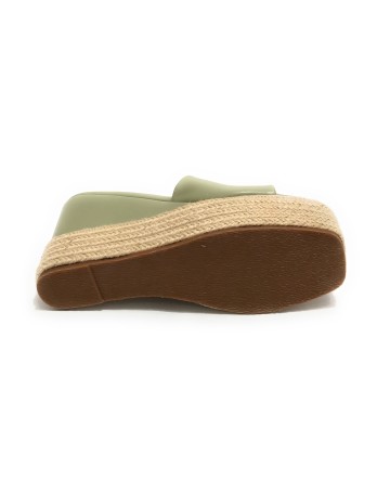 Scarpe donna Gold&gold sandalo con zeppa ecopelle verde DS23GG19 GD689