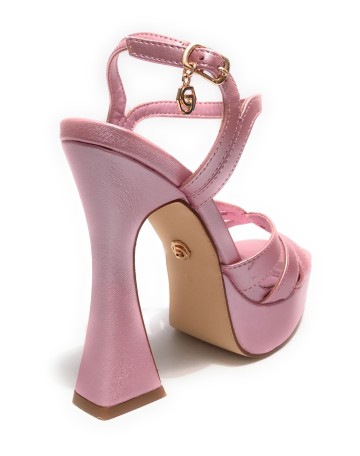 Scarpe donna Gold&gold sandalo con tacco ecopelle rosa DS23GG21 GD821