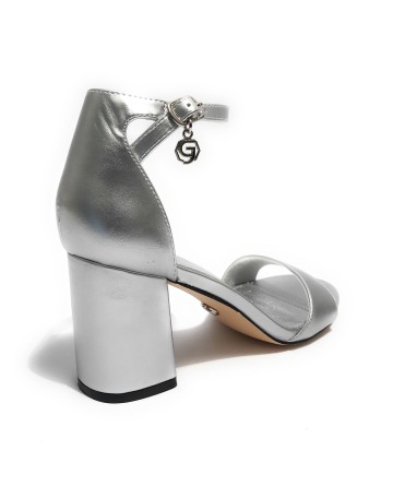 Scarpe donna Gold&gold sandalo con tacco ecopelle silver DS23GG37 GD815