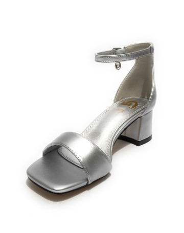 Scarpe donna Gold&gold sandalo con tacco ecopelle silver DS23GG38 GD812