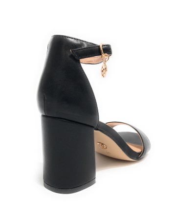 Scarpe donna Gold&gold sandalo con tacco ecopelle nero DS23GG39 GD811