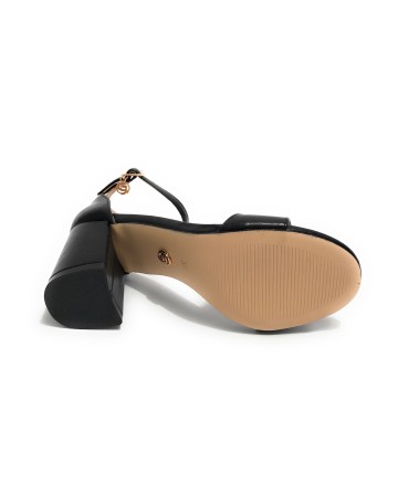 Scarpe donna Gold&gold sandalo con tacco ecopelle nero DS23GG39 GD811