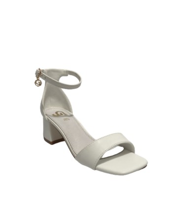Scarpe donna Gold&gold sandalo con tacco ecopelle bianco DS23GG31 GD812