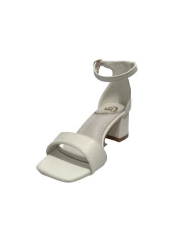 Scarpe donna Gold&gold sandalo con tacco ecopelle bianco DS23GG31 GD812