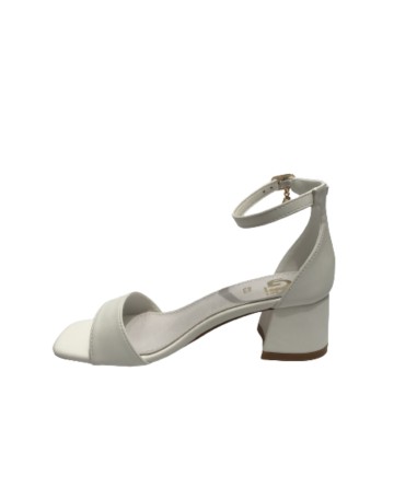 Scarpe donna Gold&gold sandalo con tacco ecopelle bianco DS23GG31 GD812