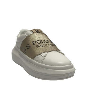 Scarpe US Polo sneaker Helis 016 white/ gold  ZS23UP03