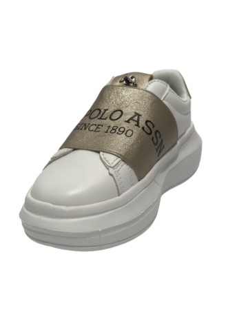 Scarpe US Polo sneaker Helis 016 white/ gold  ZS23UP03
