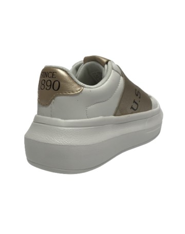Scarpe US Polo sneaker Helis 016 white/ gold  ZS23UP03