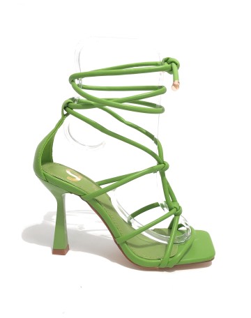 Scarpe donna Gold&gold sandalo con tacco tc 10 verde DS23GG47 GP23-467