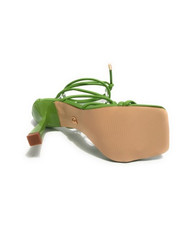 Scarpe donna Gold&gold sandalo con tacco tc 10 verde DS23GG47 GP23-467