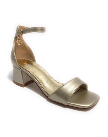Scarpe donna Gold&gold sandalo con tacco ecopelle oro DS23GG46 GD812