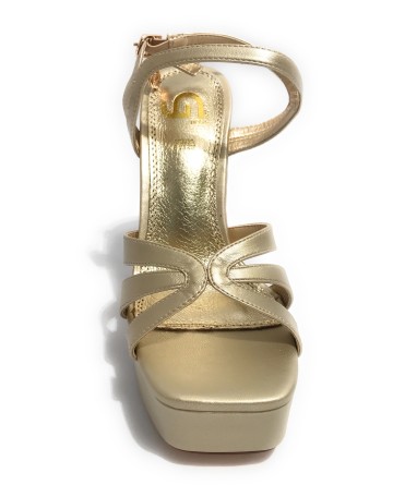 Scarpe donna Gold&gold sandalo con tacco ecopelle gold DS23GG48 GD821