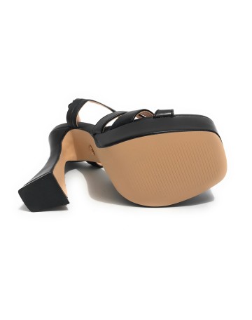 Scarpe donna Gold&gold sandalo con tacco ecopelle nero DS23GG50 GD821