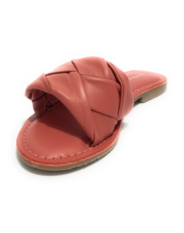 Ciabatta donna US Polo Linda 003 pelle fondo gomma pink DS23UP04