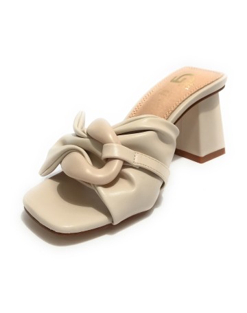 Scarpe donna Gold&gold sandalo con tacco ecopelle avorio DS23GG64 GD798