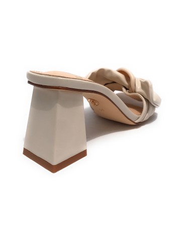 Scarpe donna Gold&gold sandalo con tacco ecopelle avorio DS23GG64 GD798