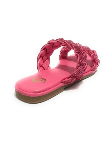 Scarpe donna Gold&gold ciabatta in ecopelle con strass fuxia DS23GG65 GP23-476
