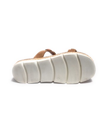 Scarpe donna  sandalo/ ciabatta in pelle scamosciata colore beige DS23EL08 281