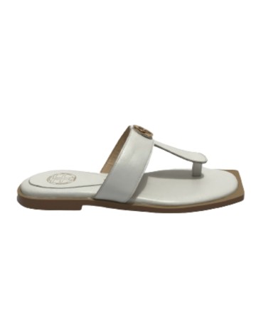 Scarpe donna ciabatta infradito Fracomina in pelle bianco DS23FR08 F723SS1001L40101