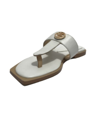 Scarpe donna ciabatta infradito Fracomina in pelle bianco DS23FR08 F723SS1001L40101