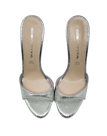 Scarpe donna décolleté Identità in pelle argento TC 9 DS23ID03 ART.5563