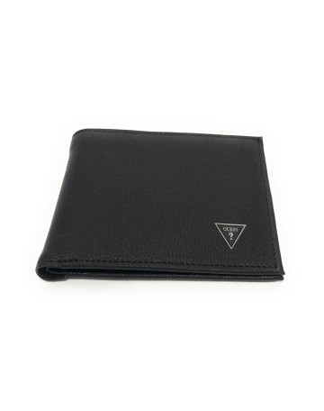 Portafoglio Guess Certosa smart flat billfold saffiano nero G24GU01 SMECRSLEA27
