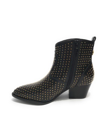 Scarpe donna ankle boot Guess Boyta ecopelle black/gold D24GU14 FL7BOYPEL10
