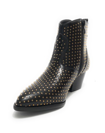 Scarpe donna ankle boot Guess Boyta ecopelle black/gold D24GU14 FL7BOYPEL10