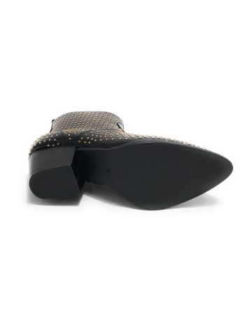 Scarpe donna ankle boot Guess Boyta ecopelle black/gold D24GU14 FL7BOYPEL10