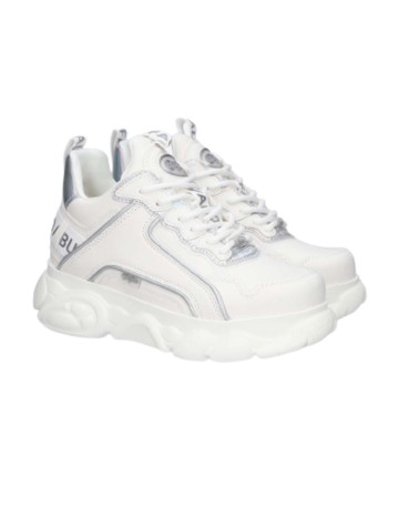 Scarpe donna Buffalo Cld Chai sneaker platform ecopelle white/ silver D24BF02 BN16308671