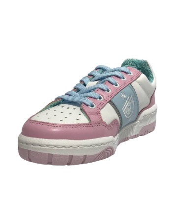 Scarpe donna sneaker Chiara Ferragni CF1 white/ pink/ light blue D24CF01 CF3203 154