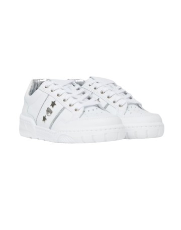 Scarpe donna sneaker Chiara Ferragni CF1 white/ silver D24CF05 CF3201 064