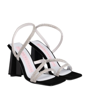 Sandalo donna Chiara Ferragni Andromeda TC100 strass argento/ nero D24CF09 CF3226 001