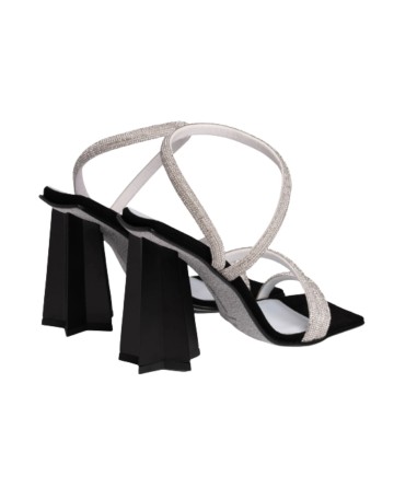 Sandalo donna Chiara Ferragni Andromeda TC100 strass argento/ nero D24CF09 CF3226 001