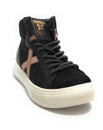 Scarpe donna Munich sneaker Nim 30 in pelle/ tessuto nero D24MU04 8345030