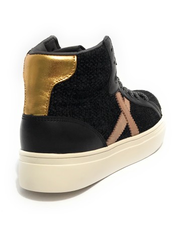 Scarpe donna Munich sneaker Nim 30 in pelle/ tessuto nero D24MU04 8345030