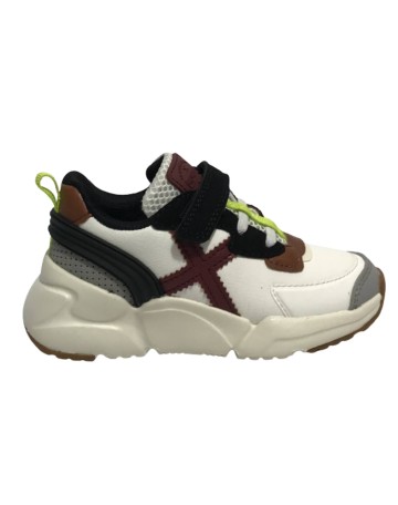 Scarpe Munich sneaker Mini Track VC0 74 bianco/ nero/ grigio/ marrone Z24MU03 8890074